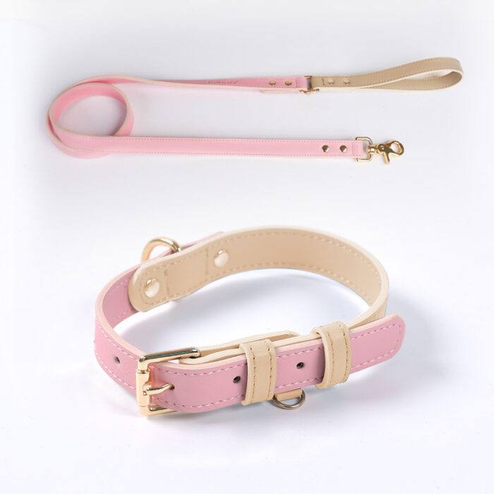 Leather Pet Dog Leash Collar Set - Image 10