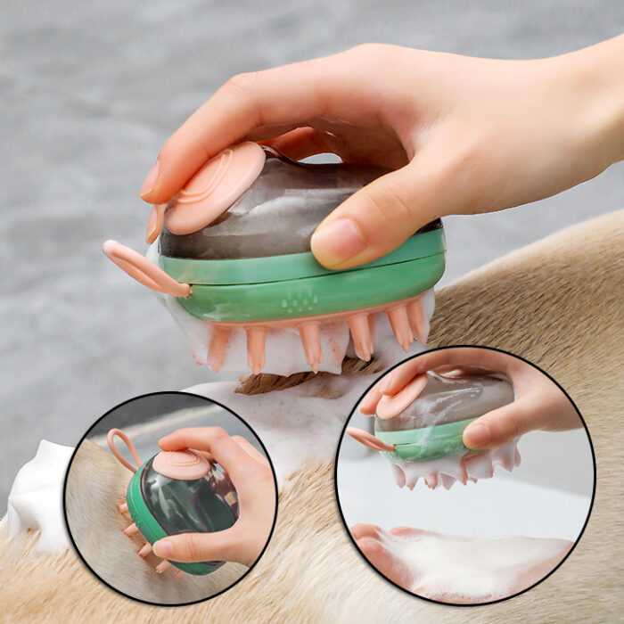 2 In 1 Dog Cleaning Bathing Massage Shampoo Soap Dispensing - Image 7