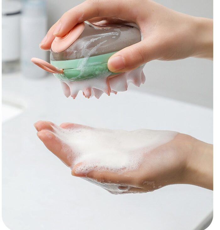 2 In 1 Dog Cleaning Bathing Massage Shampoo Soap Dispensing - Image 4